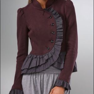 NWT Free People maroon & slate blazer size 8